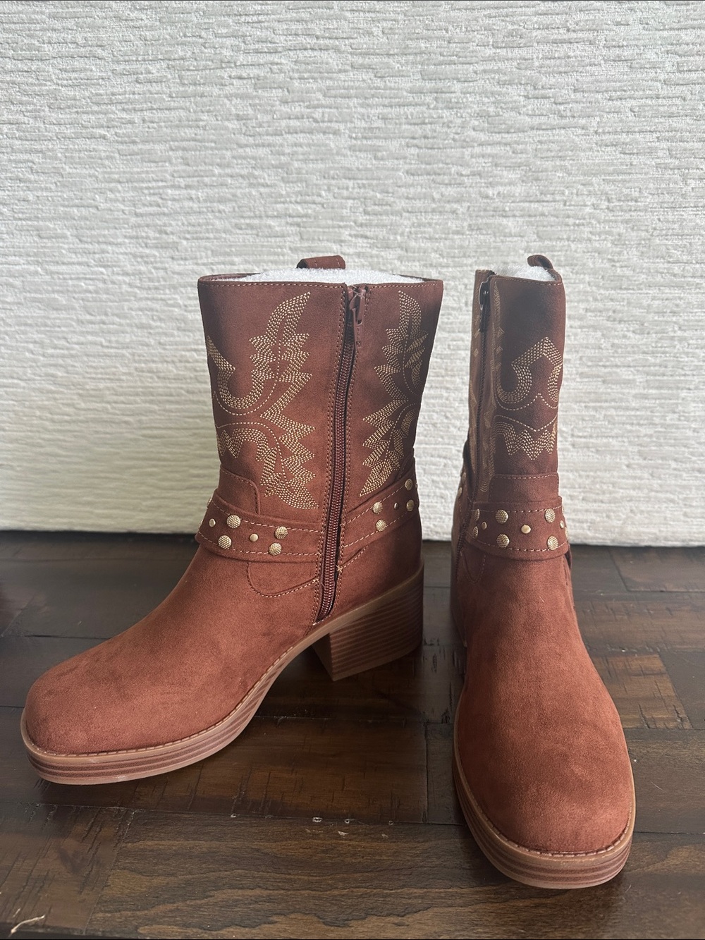 Women's Norahh Moto Midshaft Booties NIB - Picture 4 of 7